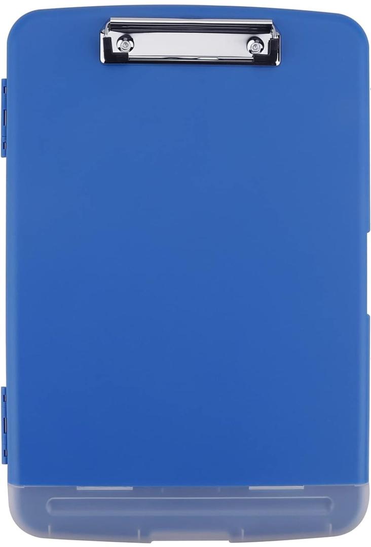 SFLHHDM Storage Clipboard with Pen Holder, High Capacity Clipboards for Classroom, Clip Boards 8.5x11 with Storage, Low-Profile Clip, Lightweight Plastic Clipboard for Kids, Lawers, Office Workers (Blue)