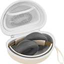 Hard Headphone Case for Beats Solo 4, Studio Pro, Solo 3, Studio 3, Solo 2,Over Ear Headphone Carrying Case with Storage Cable Bag Strap for Travel (Beige)