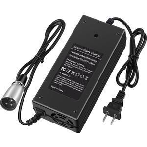 54.6V 2A Charger for Heybike Mars/Ranger, Ecotric Hammer 48V Fat, Rad Power, Raleigh, Pedego, Freego 3-Pin Male XLR Scooter 48V Lithium Battery