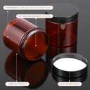 200 Pcs 4 oz Empty Bulk Plastic Container Jars with Lid Leak Proof Round Plastic Jars Small Cosmetic Travel Containers for Storage Makeup Creams Lotion Ointments, Amber