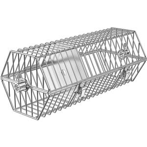 onlyfire 17 inch Stainless Steel Round Tumble Rotisserie Basket Cooking Accessory Fits for Most Grills