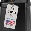kitchentoolz 2.5 Gallon Water Jug Black HDPE Carboy with Lid for Liquid Storage, Mixing & Transport  320oz Heavy-Duty Container  Made in USA