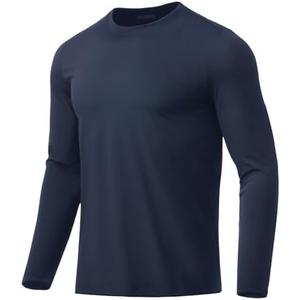 BANTREK Men's Long Sleeve Shirts Moisture Wicking UPF 50+ Sun Protection Athletic T-Shirts for Fishing Workout Swim Gym 3XL