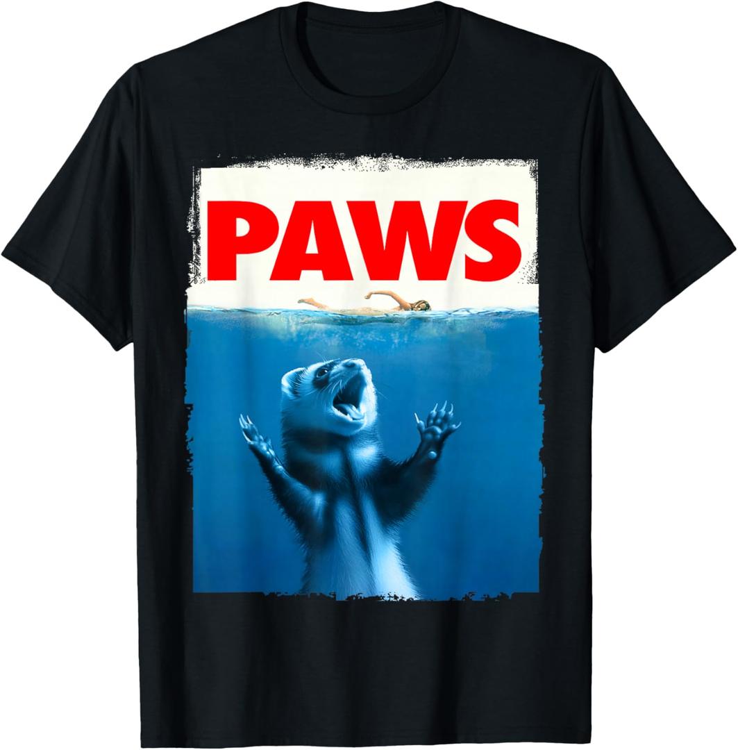 Paws Ferret Funny Ferret Lover Gifts for Men Women Kid Teen T-Shirt S