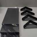 BAYKA Wall Mounted Floating Shelves, Wood Floating Wall Shelf for Books & Decor, Small Space-Saving Display & OrganizerBlackSet of 4