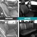 Custom for Honda Accord Seat Covers 2023 2024 2025 2026 EX and All Hybrid Model, Faux Leather Car Seats Cover Full Set (Rear Row W/40/60 Split Backrest)-Black