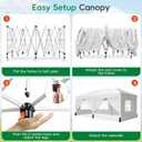 Driftalia 10x20 Pop up Canopy Tent with 6 Sidewalls, Outdoor Canopy with Windows & Roller Bag, Party Tent for Commercial Events, Weddings, Camping - White