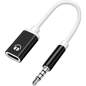 Headphone Jack Adapter,3.5mm Male to TypeC Female Audio Cable Cord,USB C to Aux Audio Dongle Compatible with MP3 Players, CD Players, Laptops, Tablets, Smartphone, Earbuds and Accessories (Black)