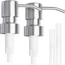 Bathroom Countertop Soap Dispensers (Brushed Nickel, 2 Pack)