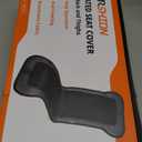 47.2 Long Seat Cushion with Heat for Back and Thighs, Heated Seat Covers in 2 Intensities, Black Mesh Seat Warmer in PU Leather Case, Gift for Father Day and Mother Day