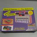 Battery Organizer Storage Holder Box Case with Tester, Stores & Protects Up to 260 Batteries, Double-Clear Locking Lid, Holds AA AAA C D and More (Not Includes Battery Pack) - Red