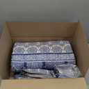 WONGS BEDDING Boho Quilt Set California King Size, Blue Bohemian 3 Pieces Quilt Sets, Lightweight Bedspread Coverlet Bedding Set for All Season (106"x96")