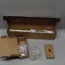 KAMANINA Curtain Rods for Windows 48 to 84(4-7 Feet), 1 Inch Luxury Gold Decorative Curtain Rod, Splicing Adjustable Single Drapery Rods with Crystal Netted Texture Ends, 32-86"