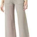 The Drop Women's Cynthia Cotton Blend Wide Leg Sweater Pant (Large)