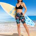 Blouty Women's 5''/7''/9'' Swim Shorts UPF 50+ High Waisted Board Shorts with Pockets Liner Quick Dry Swimsuit Bottoms (Navy, X-Large)