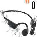 Bone Conduction Headphones, Bluetooth 5.3 Swimming IPX8 Waterproof Built-in 32GB Memory Large Capacity Battery Suitable for for Running, Cycling, Black