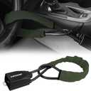 KAYCENTOP Car Steering Wheel Lock, Seat Belt Lock, Anti-Theft Device, Max 17 Inch Length, Small and Light-Weight, Multi-Functional, Fit Most Vehicle, SUV, Golf Cart Security (Green)