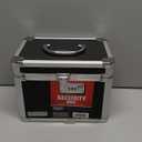 Vaultz Secure Security Lock Boxes - Safe Combination Lock Box, Storage for Documents, Valuables, Medicine & Money - 9.88 x 7.75 x 7 Inch - Black/Chrome