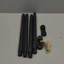 Double Shower Curtain Rod 27 to 47 Inches,Elegant Wall Mounted Double Shower Rods, Black Adjustable Curtain Pole for Bathroom,Laundry,Room Divider,Kitchen