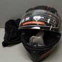 KYPARA Full Face Motorcycle Helmet with Internal Tinted Visor & DOT Approved for Moped ATV Cruiser Scooter (Bright Red, Medium)