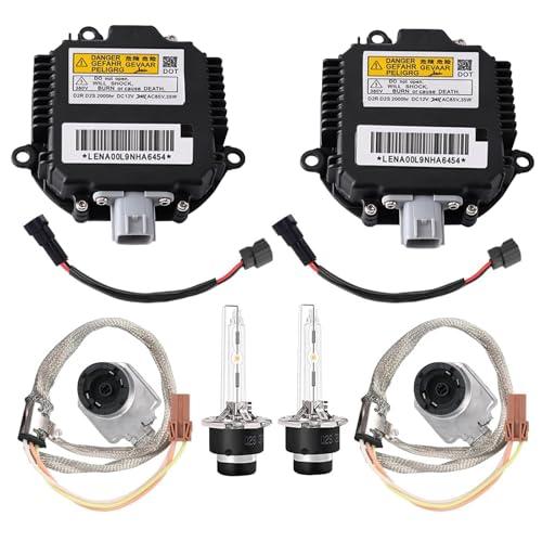 2X Headlight Ballast and Igniter Kit with D2S Bulb - Pair for Both Sides | Compatible with Infiniti Nissan 350Z G37 G35 FX35 Murano Altima Maxima QX56, Replace 28474-89904 28474-8991A NZMNS111LANA