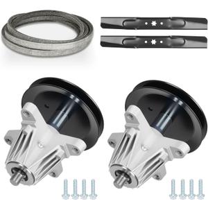 42" Deck Rebuild Kit Fit for MTD LT4200 M155-42 T1000 T1400 T1800 Mower, 2 Spindle 618-06991 918-06991, 2 Blades 742-04312 742-04308, 1 Belt 754-04060