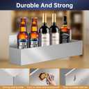 22" Stainless Steel Bottle Holder, Stainless Steel Liquor Bottle Holder Rack, Suitable for Bar, Kitchen, Garage