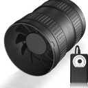 6 Inch Inline Duct Fan 345CFM Airflow with Stepless Speed Control Low Noise Energy Saving Ventilation Booster Fan for Grow Tents, Workshops, Basements