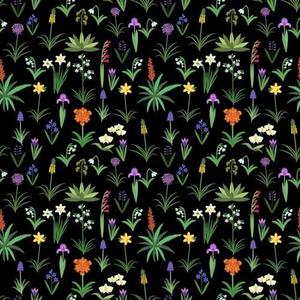 BaoHArtHome Dark Green Wildflower Vintage Wallpaper 17.7in x 6.6ft Contact Paper for Cabinets and Drawer Liner Dresser Self Adhesive Botanical Small Floral Vinyl Wallpaper