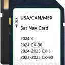 Tarjeta SD de navegacin, ltima versin, mapas GPS compatibles con CX-30/3 2024, CX-5 2024-2025, CX-90 2023-2025, mapas USA/CAN/MEX
