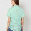 SSLR Womens Hawaiian Shirts Short Sleeve Blouses Casual Button Down Shirts for Women (Blue, XXXL)