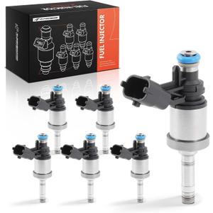 A-Premium Fuel Injectors Compatible with Chevrolet Traverse 2009-2011, Camaro 2010-2011 & GMC Acadia 2009-2011 & Buick Enclave 2009-2011, LaCrosse 2010-2011 & Cadillac CTS/STS, 3.6L, Set of 6