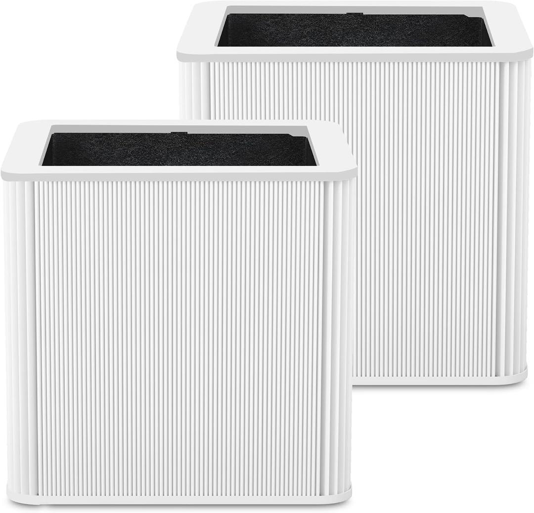 211+ Replacement Filter Compatible with 211+ Air Purifier, 2-Stage Filtration System of H13 True Filter and Activated Carbon Filter, White, 2 Pack