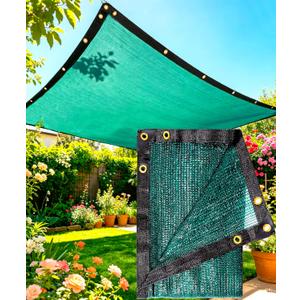 E.share 70% Green Colored Shade Cloth 12ft x 36ft Sun Shade Netting with Grommets, Breathable UV Block Balanced Shade for Garden Plants Patio Pergola Chicken Coop Kennel