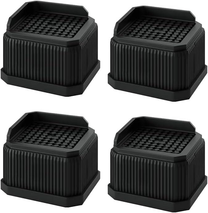 4 Pack Stackable Treadmill Incline Riser Blocks, Height Lift for Leveling & Uphill Training, Heavy Duty Support up to 4000 lbs, for Gym and Home Use