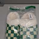 Guyarns Womens Slippers for Indoor Outdoor, House Slippers for Woman Comfy Fuzzy Memory Foam Bedroom Shoes Non-Slip Warm Plush House Shoes(Fuzzy Green 42/ 43)