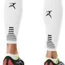 Rymora Calf Compression Sleeves Men Women - Leg Compression Sleeve Footless Socks - Shin Splint Relief Fitness Running (Small, White)