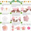 codree 34 Pcs/2Set 3D Flowers Classroom Bulletin Board Decoration, Paper Flowers Chalkboard Wall Classroom Decor, Colorful Floral Bulletin Board Cutouts Border for Back to School Graduation Home Decor