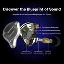 Linsoul KZ ZS10 Pro, 4BA+1DD 5 Driver in Ear Monitor, HiFi Wired Earbuds, Gaming Earbuds, Hybrid IEM Earphones with Stainless Steel Faceplate, Detachable Cable for Musician(with Mic, Dark Black)