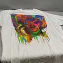 Cool African Woman Afro Color Painted Face Juneteenth Vibes T-Shirt
