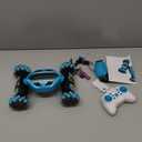 JSDOOGOO Gesture Sensing RC Stunt Car for Boys 8-12 - Gifts Toy for Kids,4WD Remote Control 360° Rotating,Transform Hand Controlled,Birthday Presents for Boy Age 8 9 10 11 12(Sky Blue)