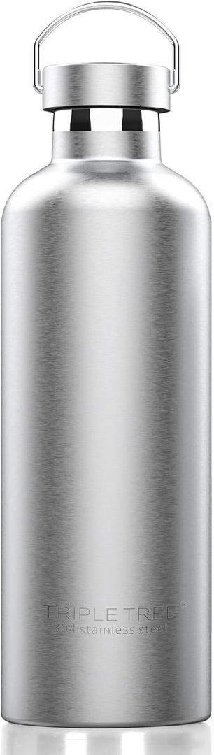 Triple Tree 34OZ Vacuum Insulated Stainless Steel Water Bottle, Double Wall Wide Mouth Lids Keeps beverage Hot or Cold Sweat Proof
