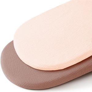 Muslin Bassinet Sheets for Baby Boy Girl,Breathable Baby Bassinet Sheets Fitted for Bassinet,Oval Rectangle,Hourglass,Bassinet Mattress/Pad,Soft Cotton 2 Pack (Bean Paste Red+cream)