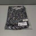 Amazon Essentials Women's Cap Sleeve Boat-Neck Faux Wrap Dress (Medium, Black Ditsy Floral)