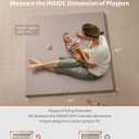Blissful Diary Vegan Leather Baby Play Mat, 47x47 Thicken Foam Cushioned & Waterproof Playpen Mat for Infants and Toddlers, Stylish and Just Wipe-Clean Playmat for Baby Play on Floor, Taupe
