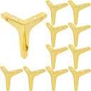 6 Inch Gold Metal Furniture Legs, Set of 12, Replacement Triangle Couch Legs with Screw, Metal Triangle Furniture Feet for Dressers, Cabinets, Sofas, Tables, Chair & More