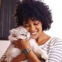 Adorve Compatible with Fitbit Versa 3 Bands/Fitbit Versa 4 Band/Fitbit Sense Bands for Men Women, Adjustable Stretchy Solo Loop Elastic Nylon Sport Strap for Smart Watch Replacement (Black/White/Smokey Mauve/Starlight/Milk Tea)