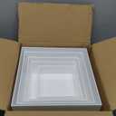 Sintuff 5 Pcs Buffet Risers and Display Stand 6" 7" 8" 9" 10" Large Acrylic Dessert Cupcake Table Stand Set White Food Display Cube for Jewelry Figures Show Decor, Box Nesting Riser with Hollow Bottom