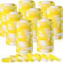 Liliful 100 Pcs Silicone Rubber Wristbands Rubber Wristband Bracelet Bands for Silicone Wristbands for Women Men(Yellow and White)