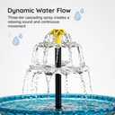 2026 Hanging Solar Bird Bath Fountain,3 Layers Hanging Bird Bath for Outside with Solar Fountain,Flowing Water Solar Pump & Plastic Bowl, for Outdoor, Gardens